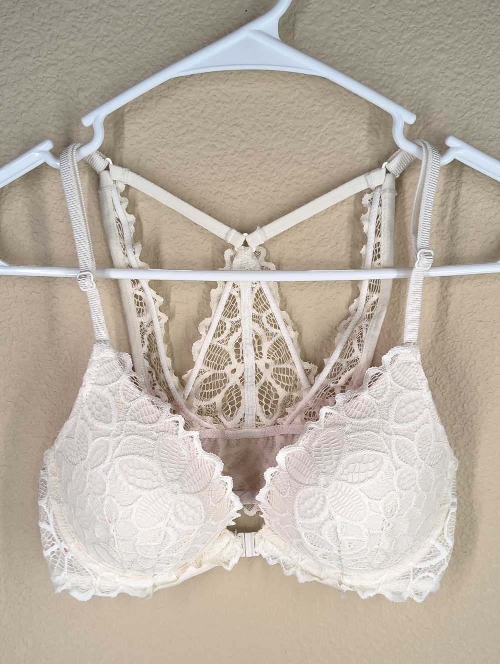 PINK Victoria's Secret Delicate Lace Bralette - Ivory